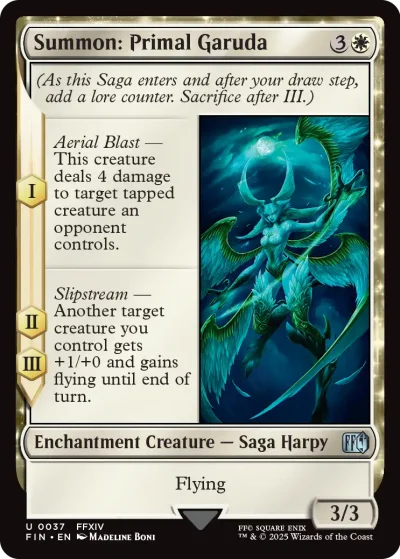 Summon Primal Garuda - Final Fantasy Spoiler